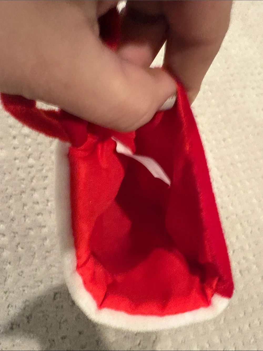 Nice Kitty Red & White Cat Christmas Stocking